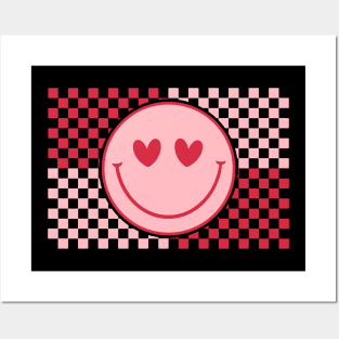 Smiley Face In Love Happy Valentines Day Posters and Art